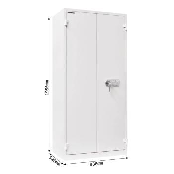 Preview: Rottner Stahlbüroschrank Office 3 Premium Doppelbartschloss lichtgrau T05033